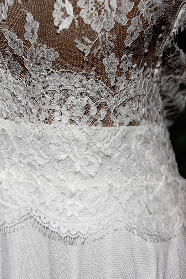nina robe de mariee sur mesure taille marquee rebrodee en dentelle jupe de tulle morieres les avignon