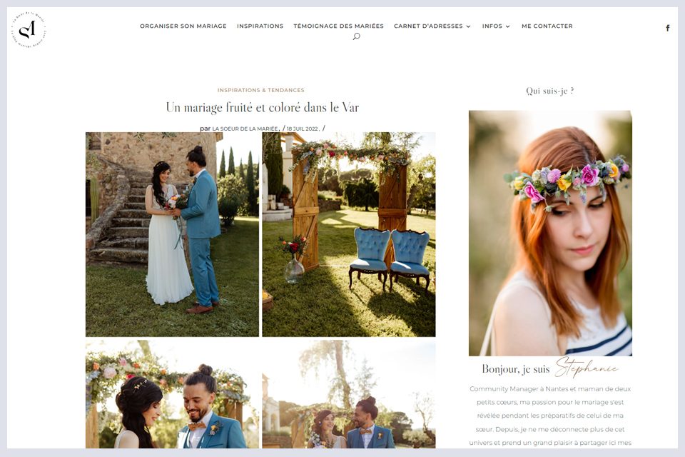 la soeur de la mariee blog de mariage theme fruite et colore dans le var provence robe demariee boheme