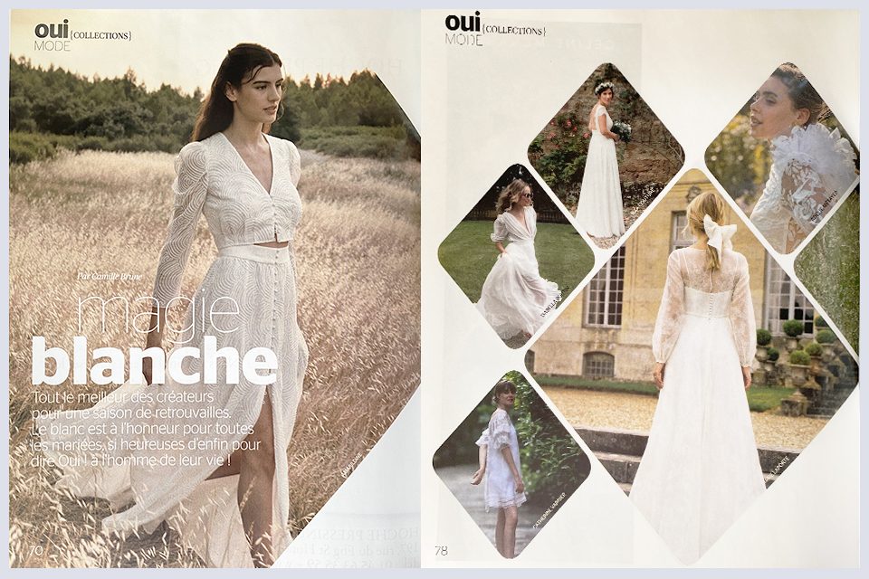 oui magazine robe de mariee dec 2021 collection creatrice boheme champetre dentelle kaa couture avignon