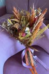 bouquet marjorie en fleurs stabilisees terracotta bouquet de mariage eternel gardenia rose grammine orange