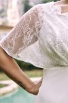 lisa robe de mariee grande taille en dentelle champetre jupe fendue en soie creation sur mesure provence