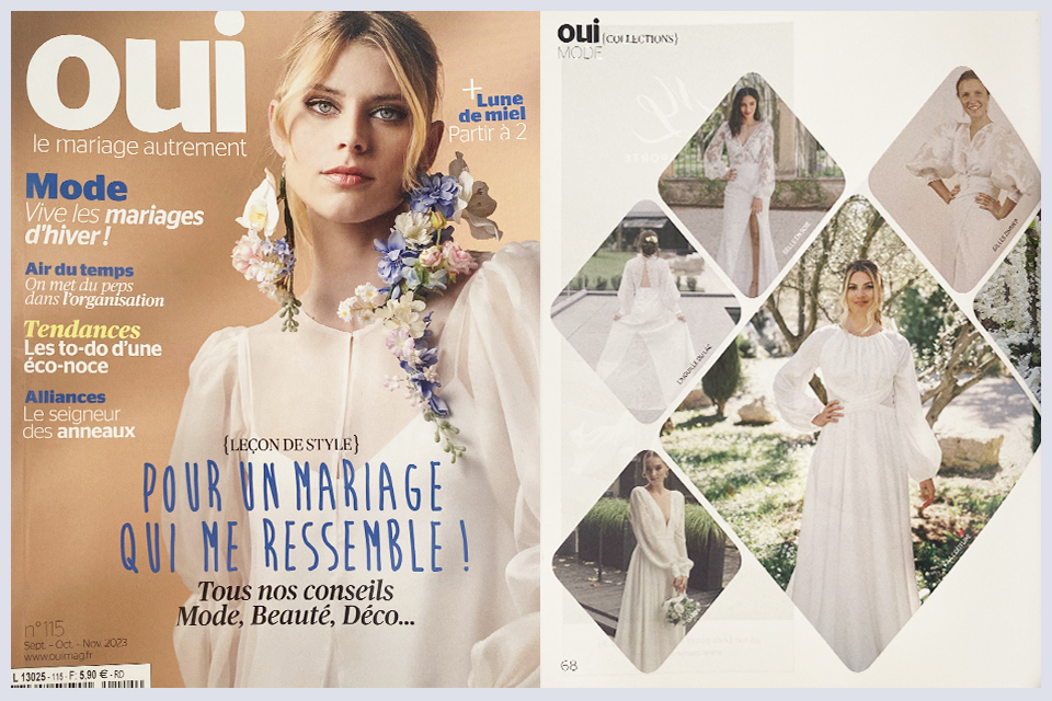 oui magazine mariage sept 2023 creatrice robe de mariee special hiver