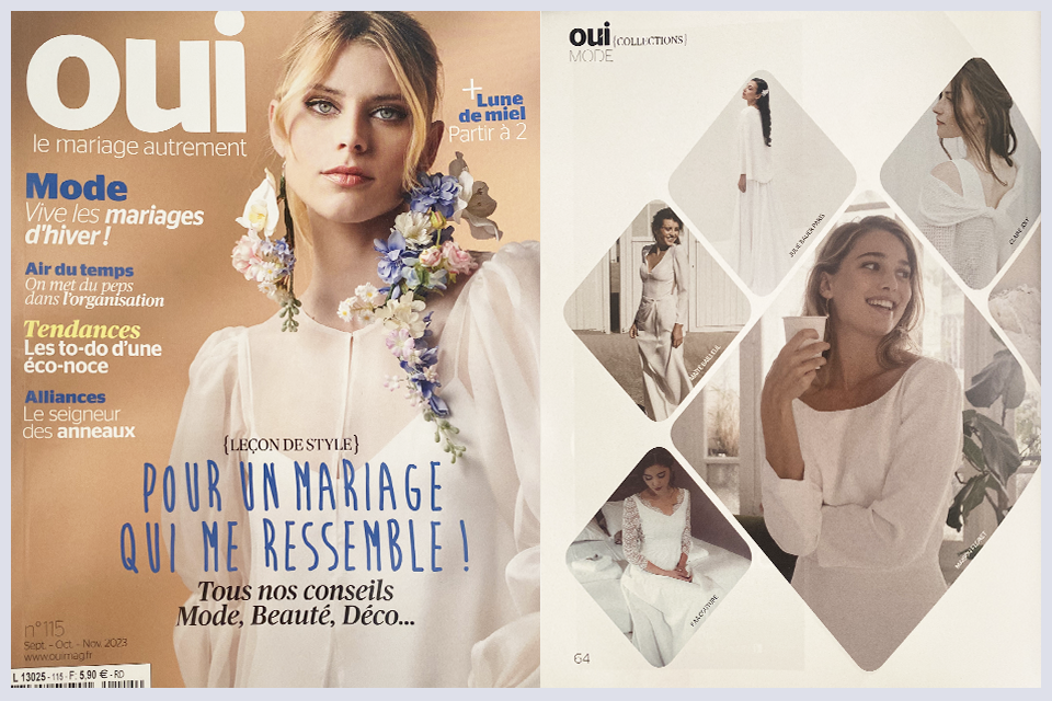 oui magazine mariage sept 2023 creatrice robe pour mariee hiver manches longues