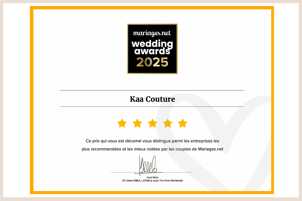 wedding awards 2025 recompense meilleure creatrice de robe de mariee provence