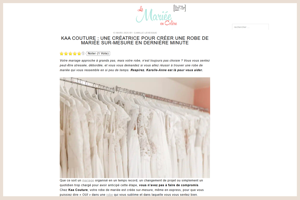 blog la mariee en colere creatrice robe de mariee au dernier moment pour mariage express avignon