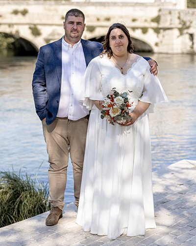 Photo de couple marié, Blandine et son mari, en 2025