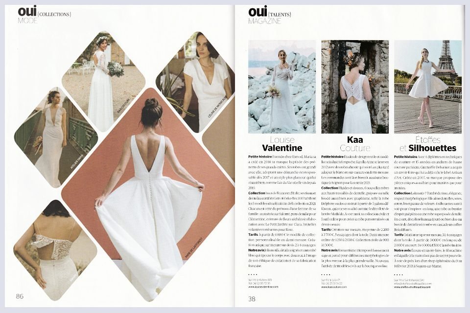 oui magazine robe de mariee dec 2020 portrait creatrice boheme champetre kaa couture