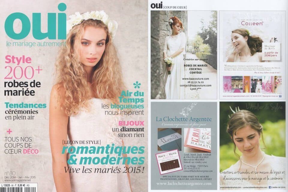 parution-oui-magazine-mariage-robe-de-mariee-sur-mesure-boheme-le-pontet-montfavet-morieres-les-avignon