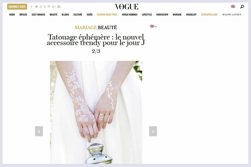 parution-vogue-magazine-en-ligne-tatouage-mariee-ephemere-robe-de-mariee-sur-mesure-althen-les-paluds-eyragues-apt