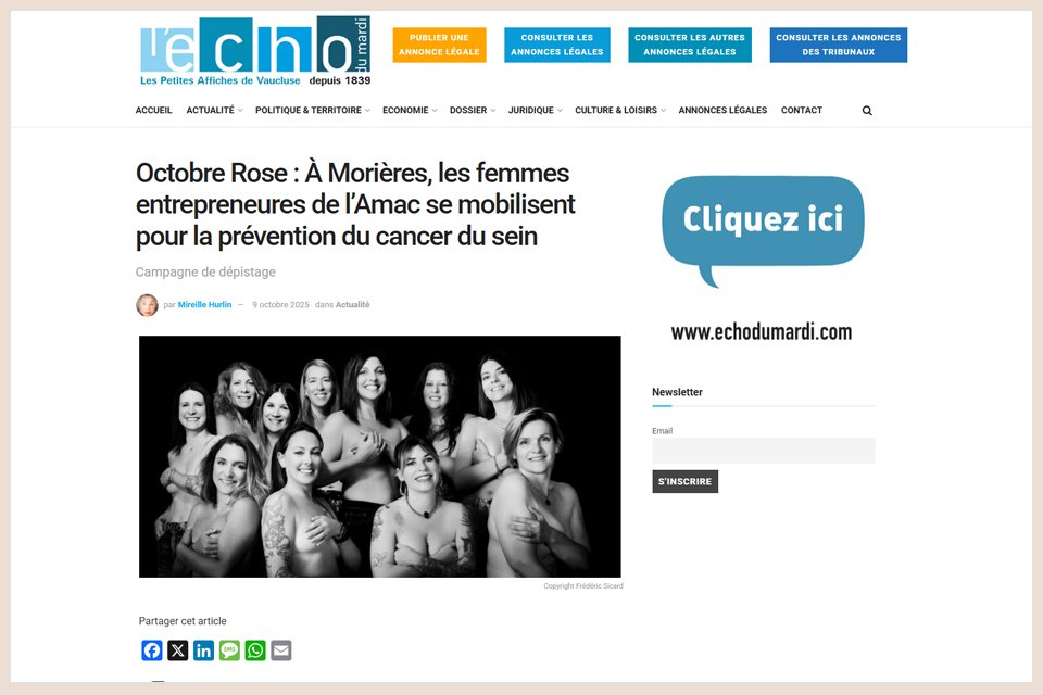 echo du mardi article octobre rose commercant morieres les avignon