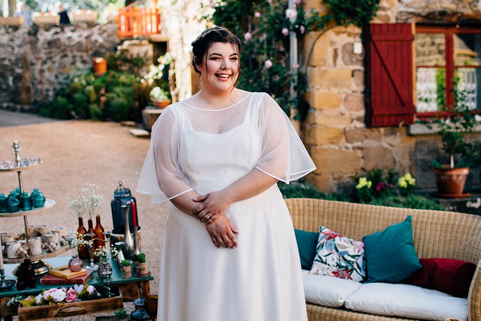 robe de mariée femme ronde avec voilette